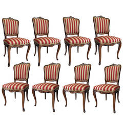 Set of Eight Louis XVI Style Dining Chairs