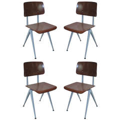 Set of Four Dutch Chairs in the Style of Friso Kramer