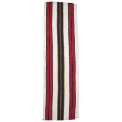 Vintage A Long Striped Wool Kilim Runner