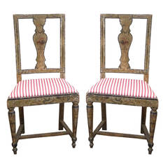 Pair of Early 19th Century Gustavian Side Chairs