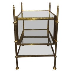 Brass and Glass Counter Top Pastry Cabinet