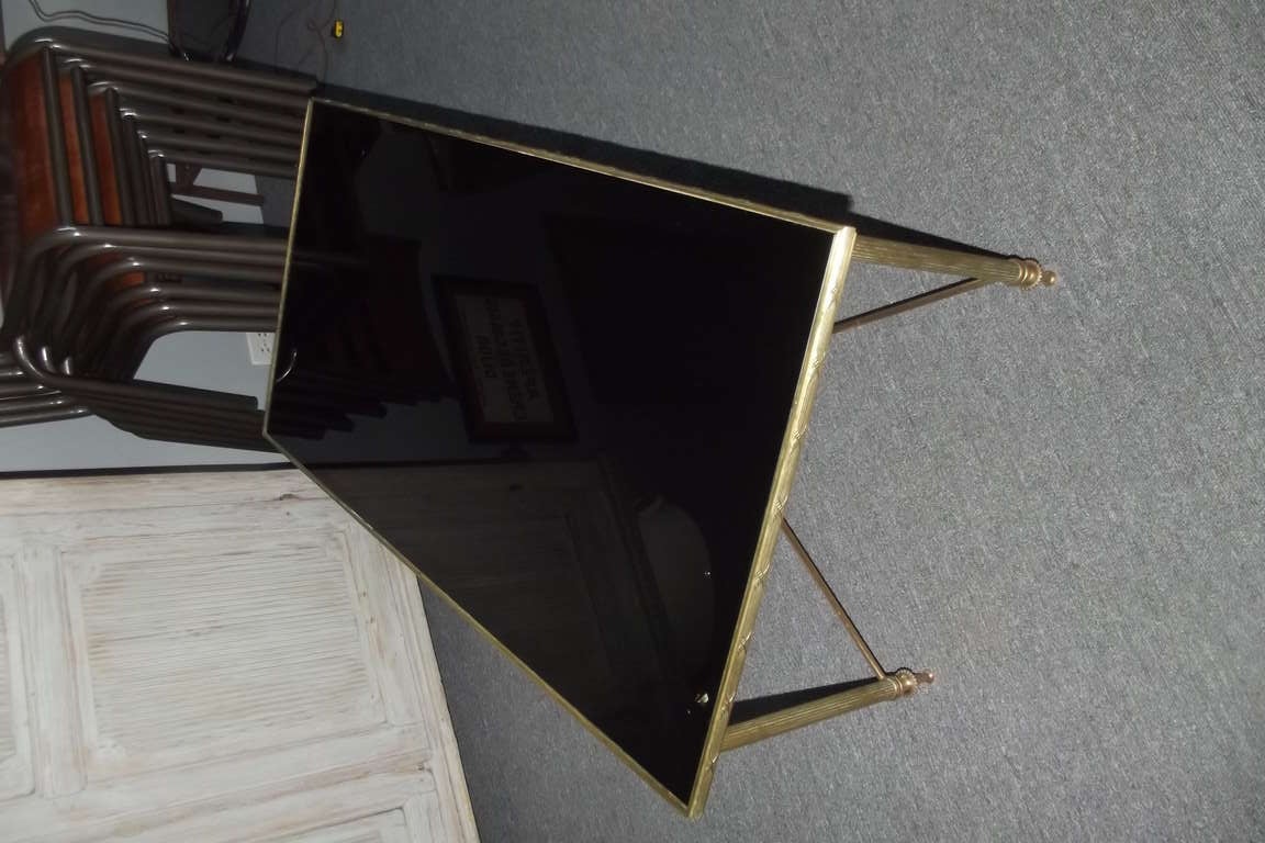 Mid-20th Century French Brass Framed Coffee Table