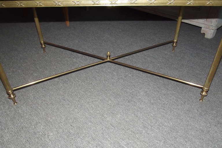 French Brass Framed Coffee Table 2