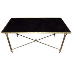 French Brass Framed Coffee Table