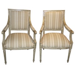 Pair of Louis XVI Style Armchairs