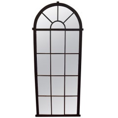 Polished Iron Palladian Window Mirror
