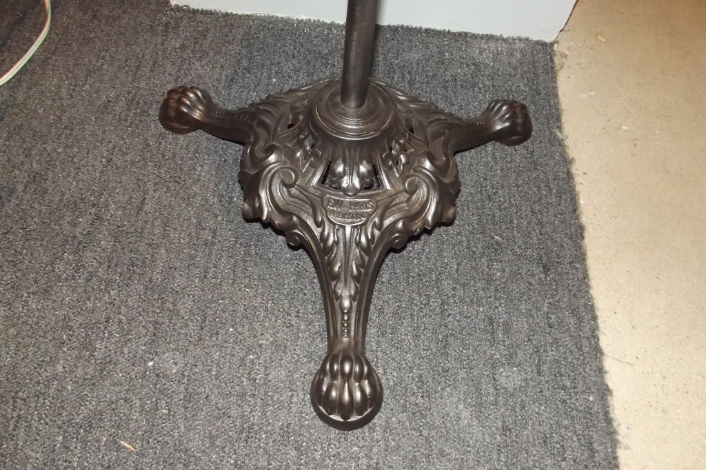 Polished Steel Bistro Table w/ Cast Iron Base