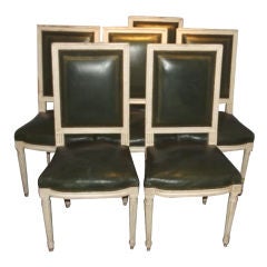 Set of Six Louis XVI Style Dining Chairs