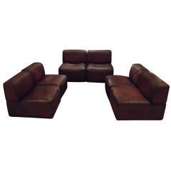 Leather Six Piece Sectional Sofa Set Leather Six Piece Sectional Sofa Set