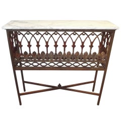 Weought and Cast Iron Console