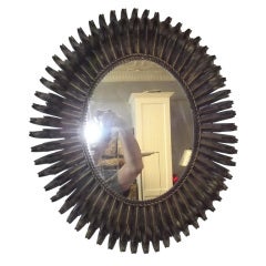 Vintage Oval Steel Mirror