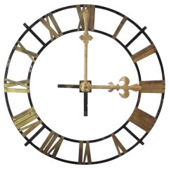 Antique Wrought Iron Clock Face