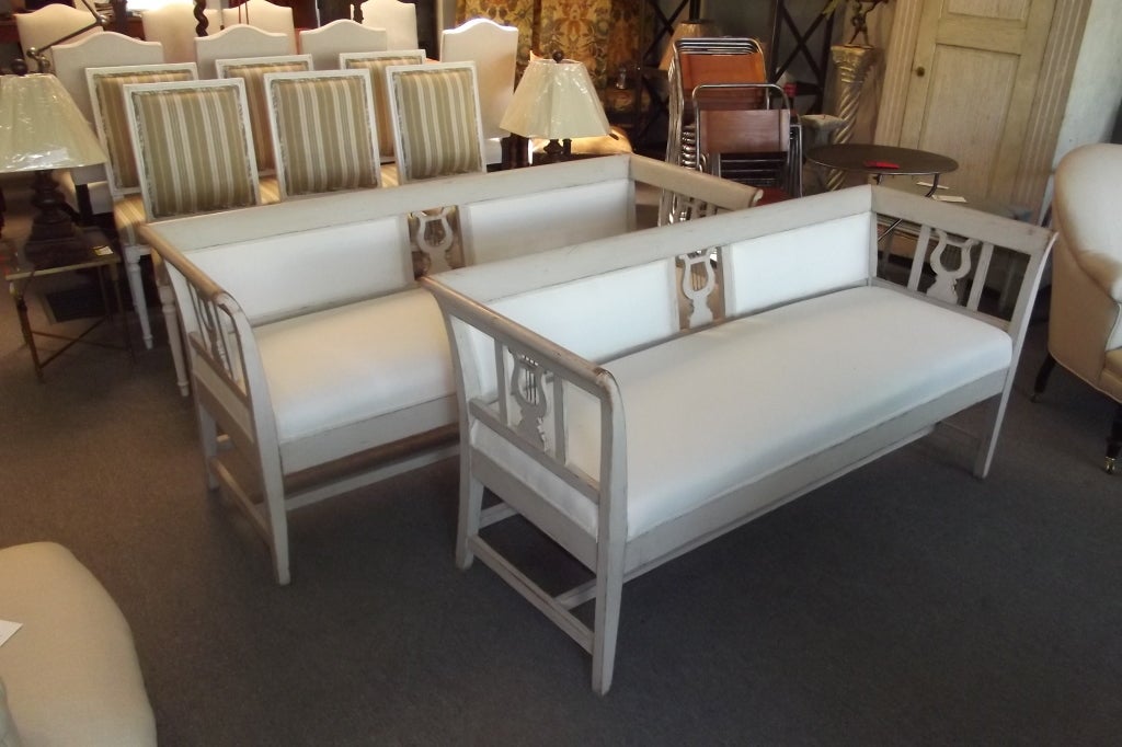 Pair of Swedish Settees