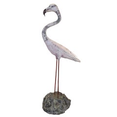Vintage Flamingo Garden Ornament