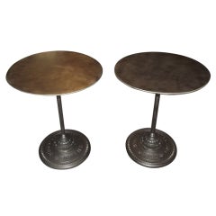 Antique Pair of Ruffier Bistro Tables