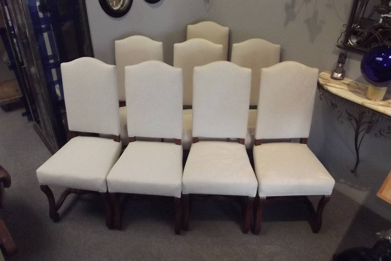 Set of Eight Louis XIV Style Dining Chairs 3