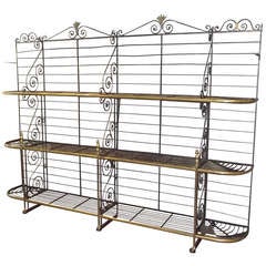 Antique Exceptional Large Scale Baker's Rack
