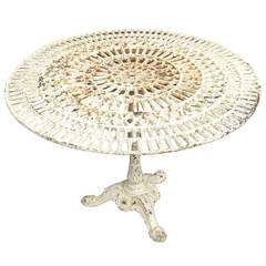 Large Napoleon III Cast Iron Garden Table