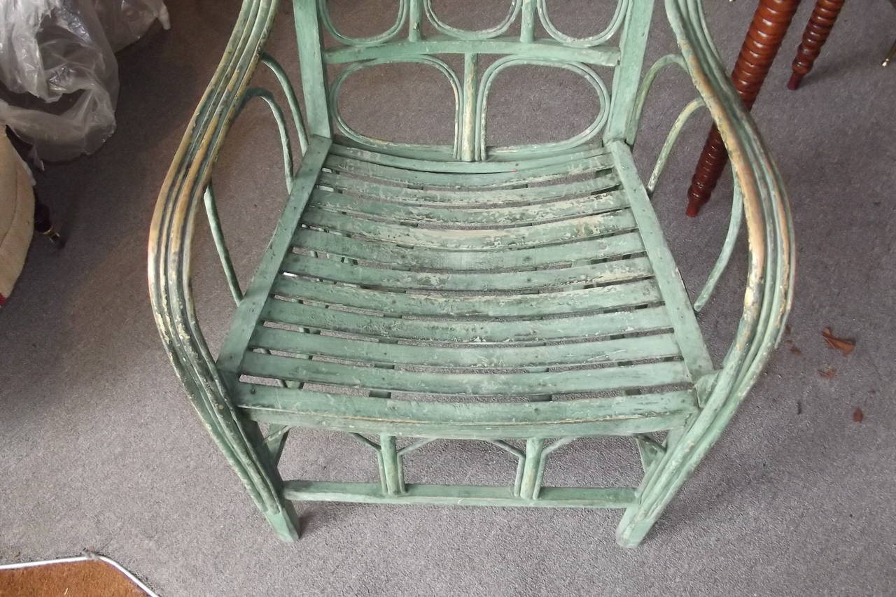 20th Century Pair of French Rattan Chairs