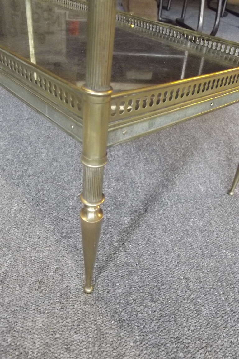 French Side Table with Distressed Mirror Tops 1