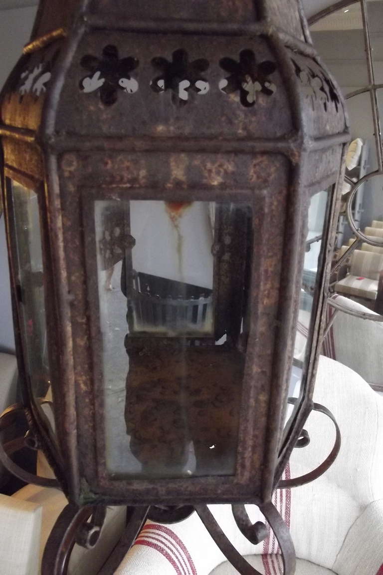 Mid-20th Century Tole Candle Lantern