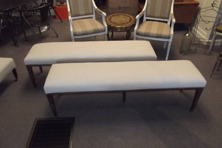 Pair of French Bistro Benches In Excellent Condition In Bridgehampton, NY