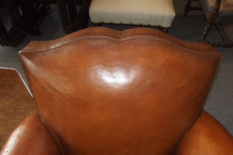 Pair of French Leather Club Chairs 4