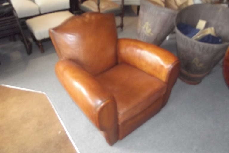 Pair of French Leather Club Chairs 6
