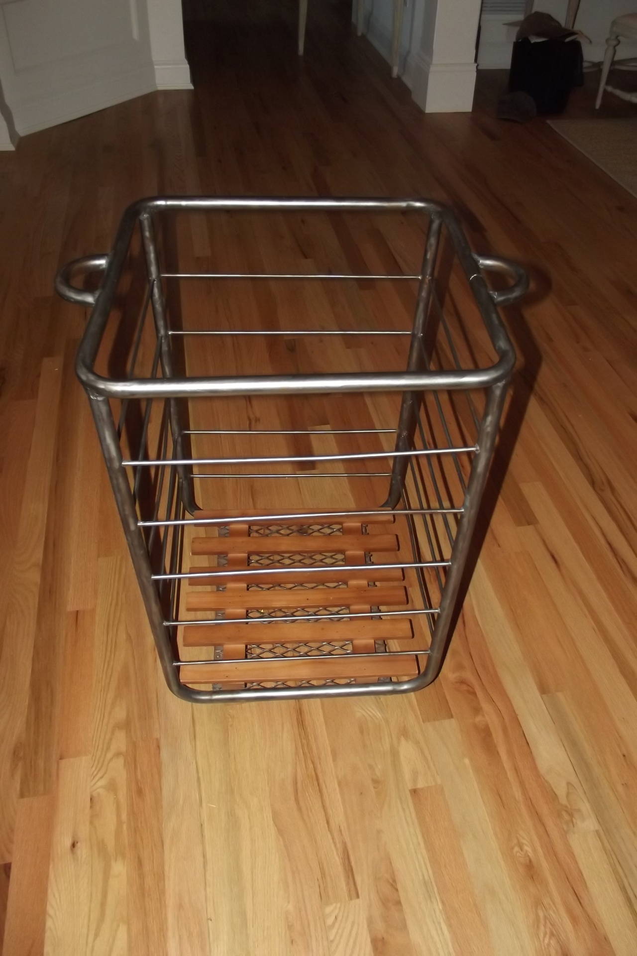 French Polished Steel Baguette Trolley
