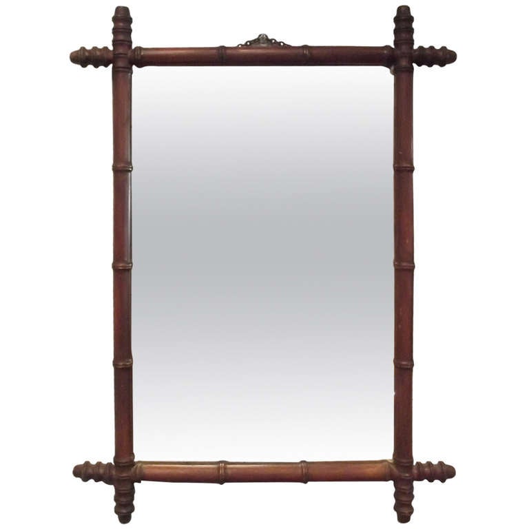 Faux Bamboo Mirror at 1stdibs