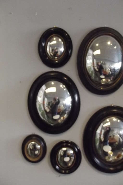 French Exceptional Group of Napoleon III Convex Mirrors