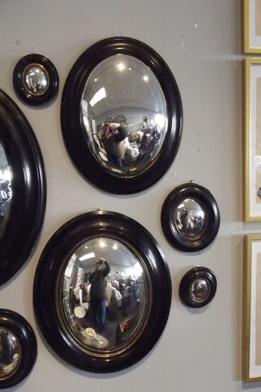Exceptional Group of Napoleon III Convex Mirrors 1
