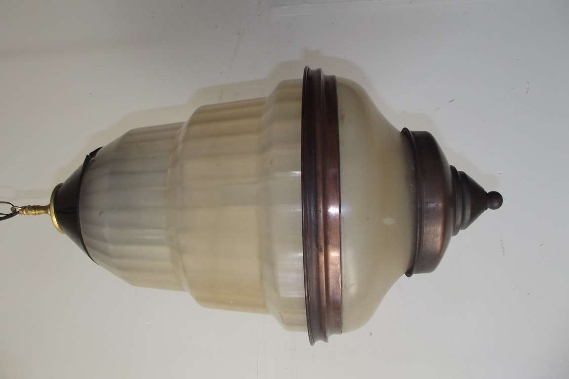 Pair of Large Scale French Pendant Lanterns