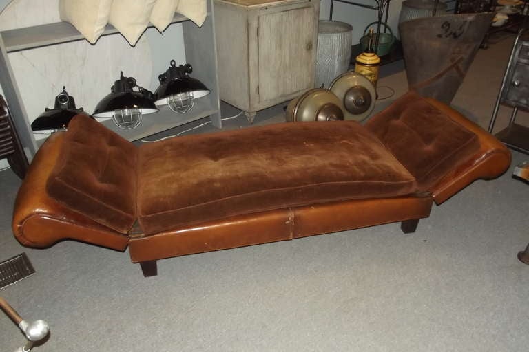 Mid-20th Century French Leather Daybed