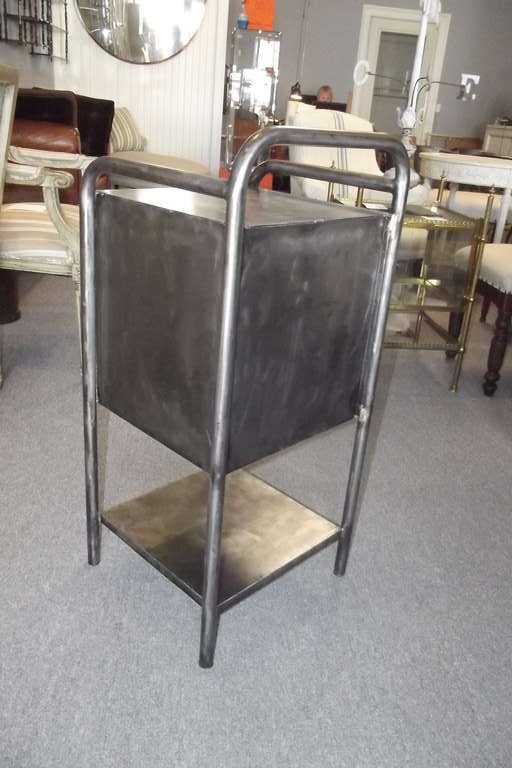 Pair of French Polished Steel Stands 2