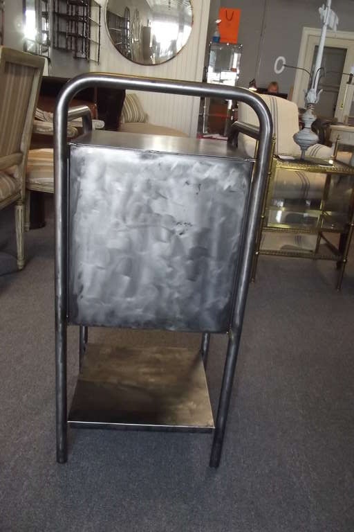 Pair of French Polished Steel Stands 3
