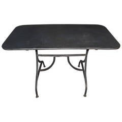 Antique Polished Steel Work Table