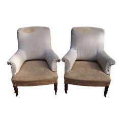 Pair of Period Napoleon III Armchairs