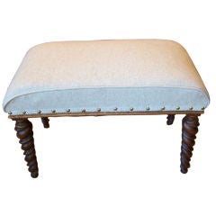 French Turned Leg Bench