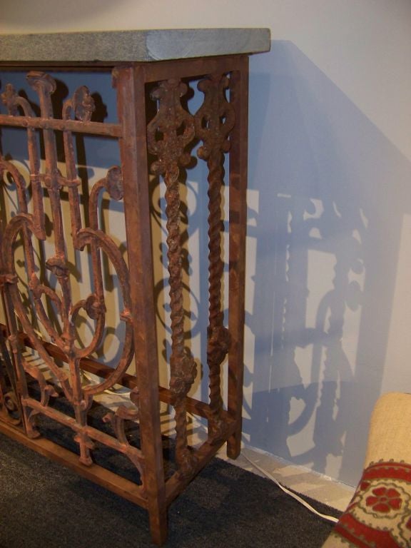 French Wrought Iron Console