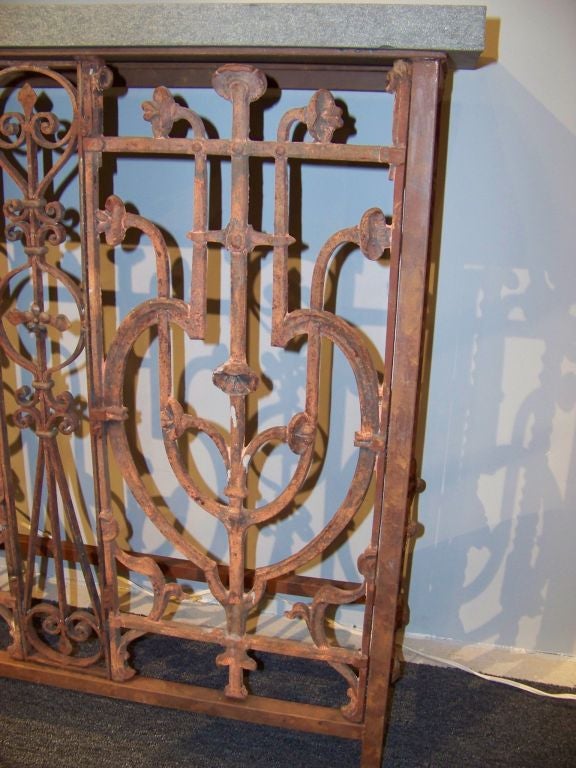19th Century Wrought Iron Console