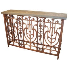 Wrought Iron Console