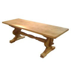 Bleached Oak Trestle Table