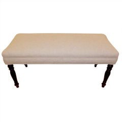 Napoleon III Bench in Linen Fabric