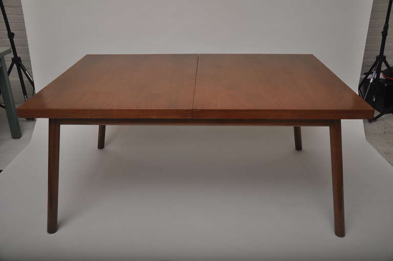 Wood Widdicomb Table by T.H. Robsjohn Gibbings with Two Leaves