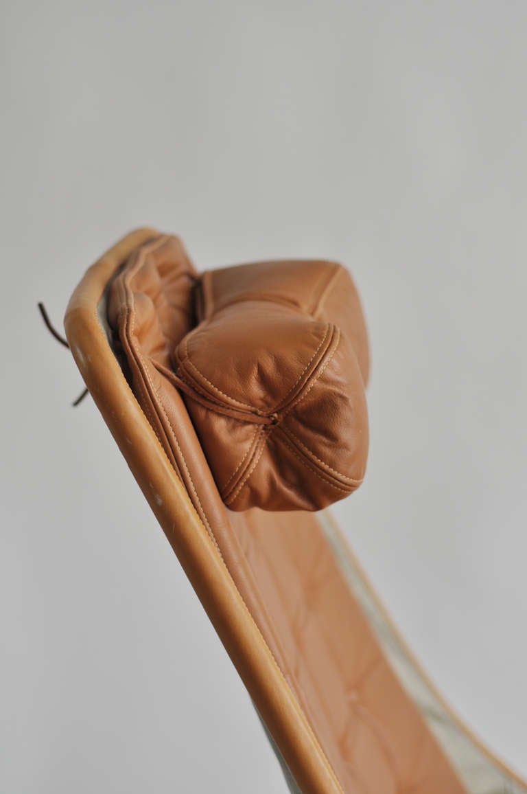 Leather Swivel Chair by Bruno Mathsson 1