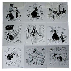 French Etched Glass Cinderella Panels 10