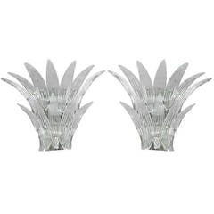 Pair of Barovier Murano Venetian Glass Sconces 7