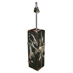 French Pottery Fish Motif Lamp 10