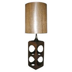 Mod 1960s Wood Lamp 8